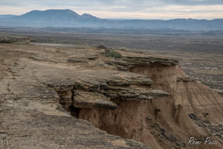 Zone désertique du désert des Bardenas en Espagne