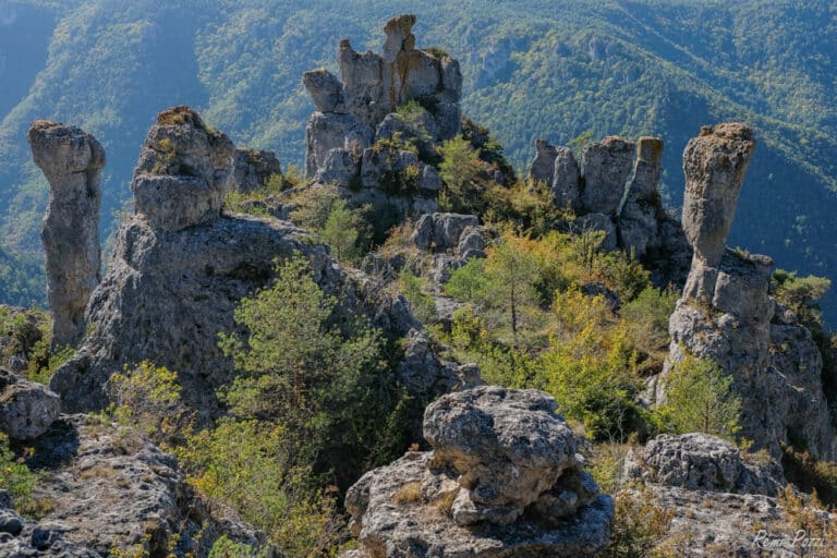 Vestiges naturel en pierre dans les grands causses