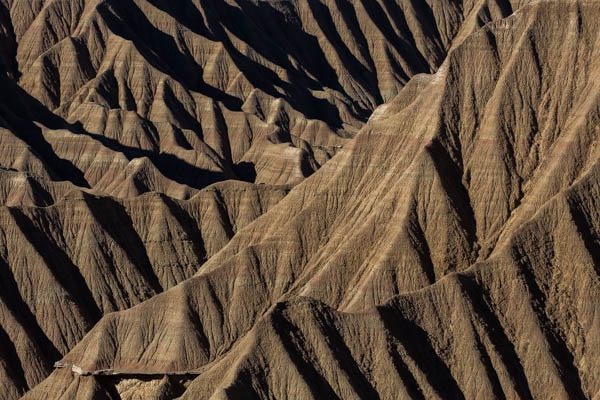 Pentes abruptes des montagnes des Bardenas