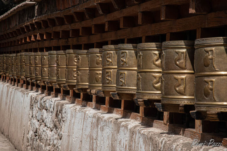 Ornements d'une façade d'un mur au Ladakh