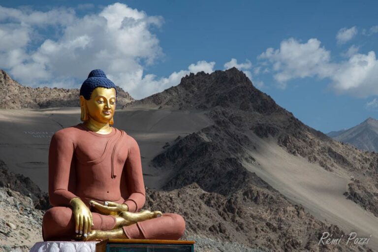 Zenitude et spiritualité d'une statue de bouddha en Inde